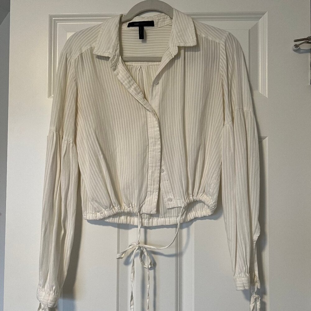 BCBGMaxAzria Cropped Blouse